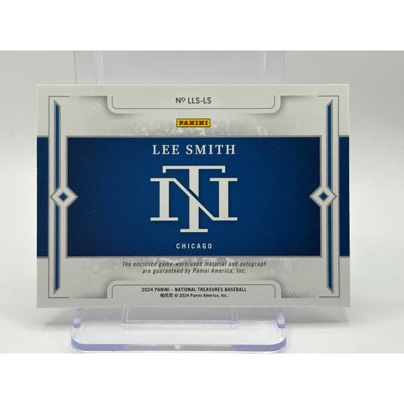 2024 National Treasures Lee Smith Legendary Platinum Bat Relic Auto 1/1 SSP Cubs - Picture 2 of 2